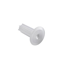 Bouchon de polygonation percé Ø 20 mm blanc